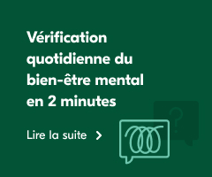 Vérification quotidienne du bien être